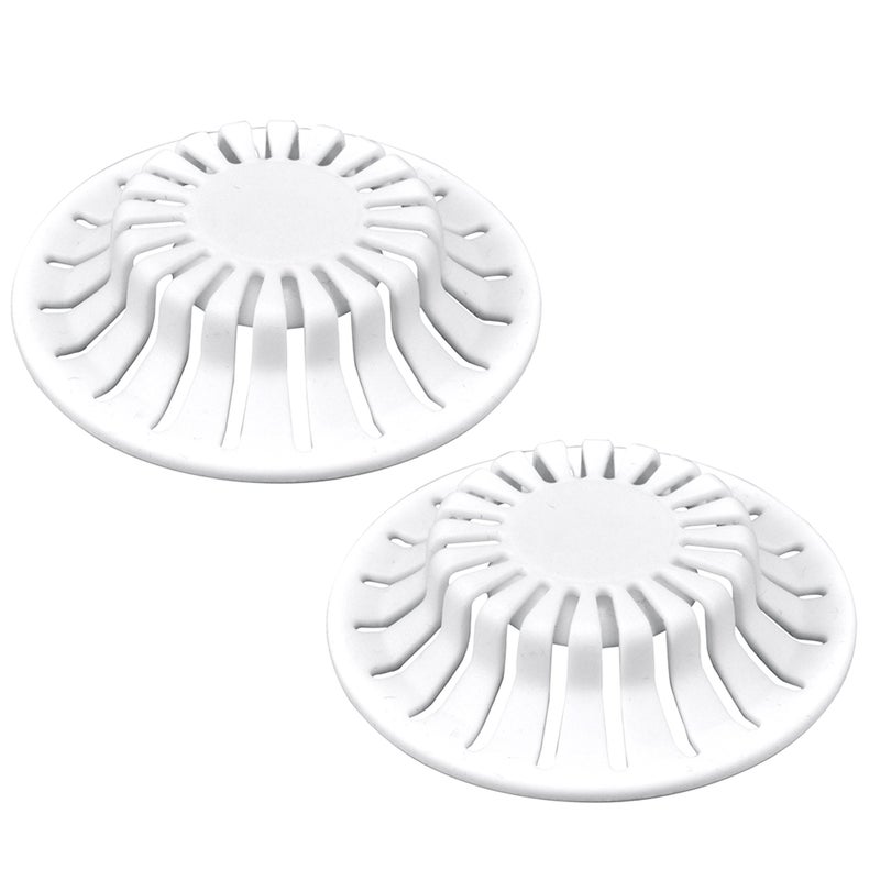 DANCO Universal Bathroom Sink Suction Cup Hair Catcher Strainer and Snare | For Pop-Up Stoppers | White | 2 Pack (10769) - Image 1